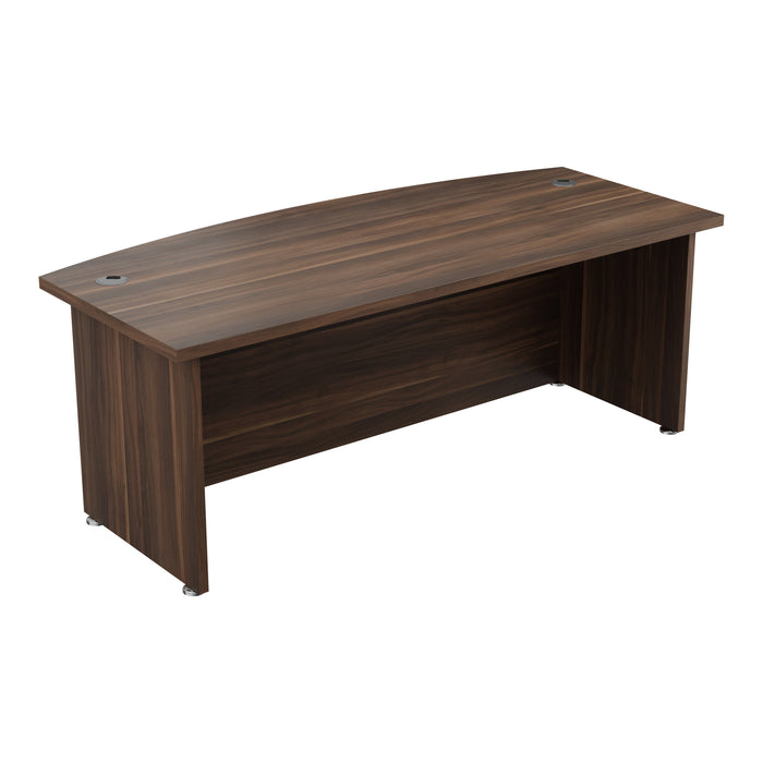 Regent 2000 Bow Fronted Executive Desk Dark Walnut