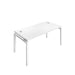 Telescopic 1 Person White Bench Extension With Cable Port 1200 X 800 Black