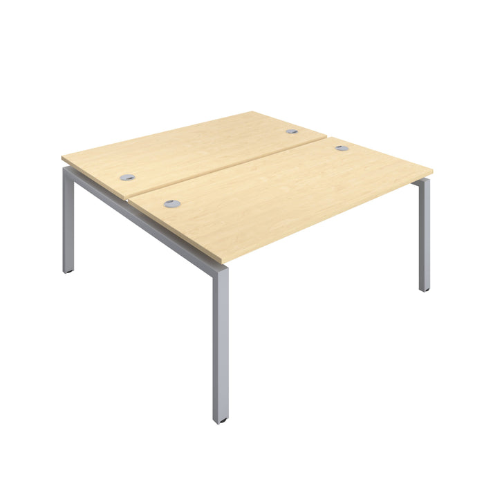 Telescopic 2 Person Maple Bench With Cable Port 1200 X 600 White