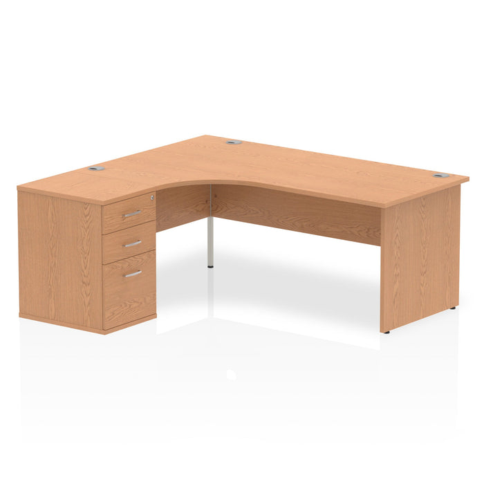 OE - Impulse Panel End Crescent Desk Workstation