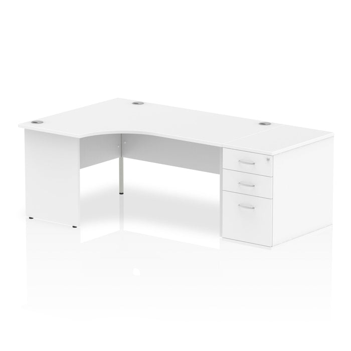 Impulse Panel End Crescent Desk Workstation