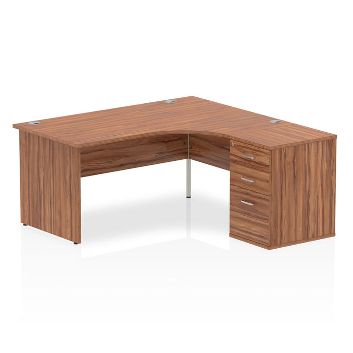 Impulse Panel End Crescent Desk Workstation