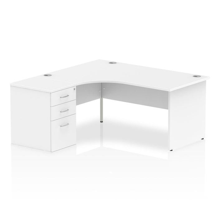 OE - Impulse Panel End Crescent Desk Workstation