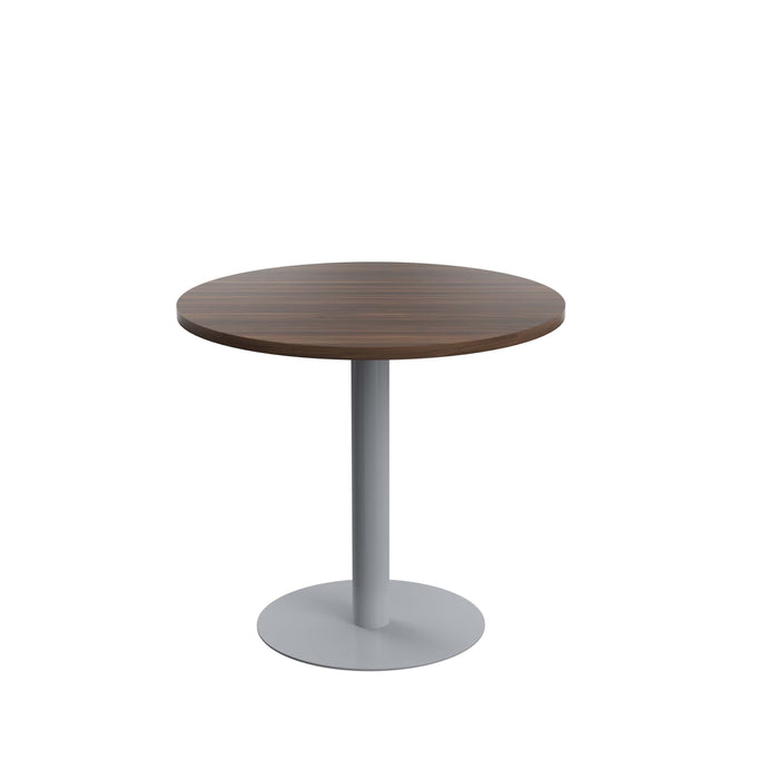 Contract Mid Table Dark Walnut With Grey Leg 800Mm