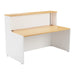 Reception Unit 1400 White Nova Oak