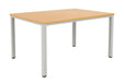 Fraction Infinity Meeting Table 140 X 80 Beech Silver Legs