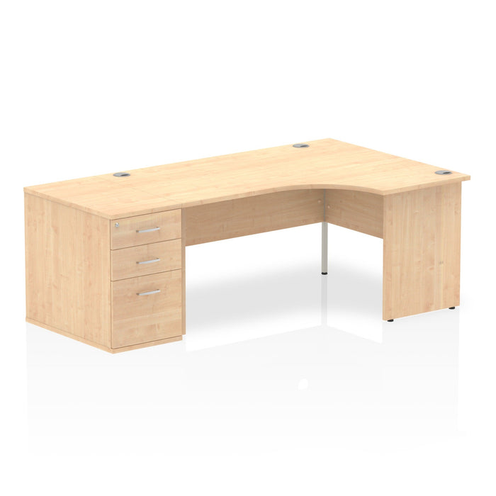 Impulse Panel End Crescent Desk Workstation