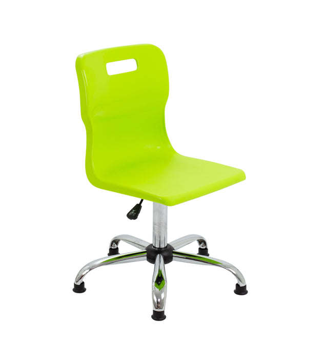 Titan Swivel Senior Chair Lime Glides