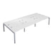 Telescopic Sliding 6 Person White Bench With Cable Port 1200 X 800 Silver