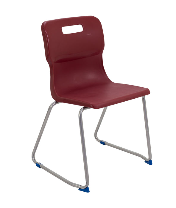 Titan Skid Base Size 6 Chair Burgundy