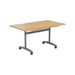 One Tilting Table With Silver Legs 1600 X 700 Grey Oak