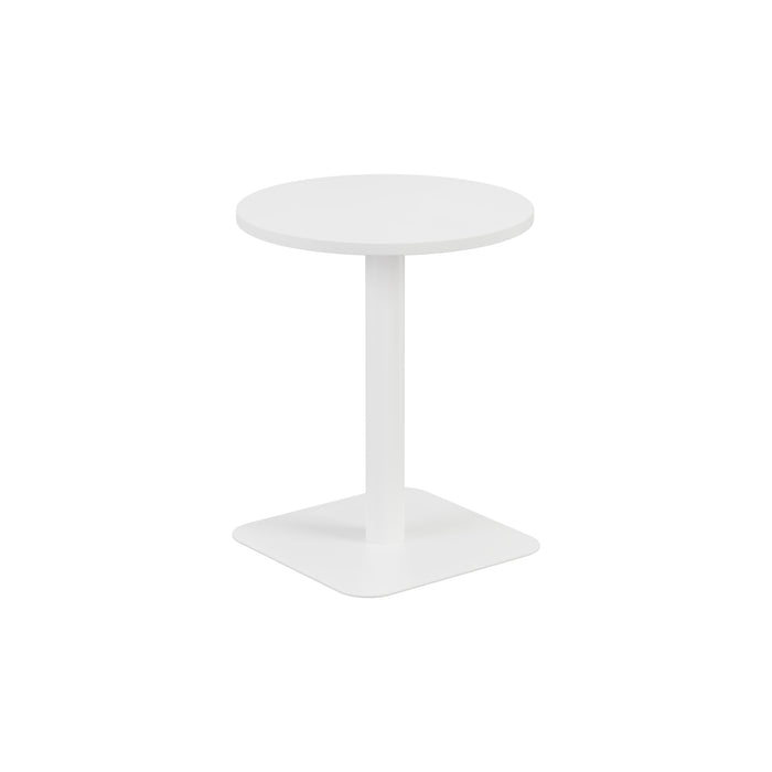 Contract Mid Table White With White Leg 600Mm