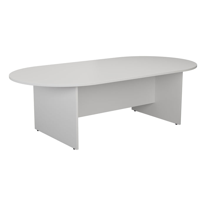 D End Meeting Table 2400 White