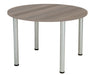 One Fraction Plus Circular Meeting Table 1000 Grey Oak