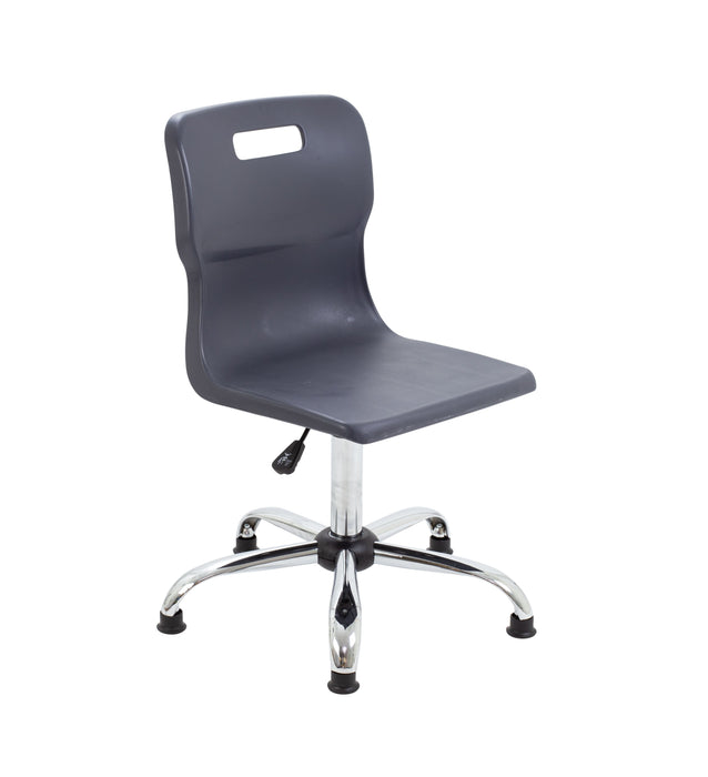 Titan Swivel Senior Chair Charcoal Glides