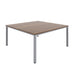 Fraction Infinity Meeting Table 160 X 160 Dark Walnut Silver Legs