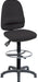 Teknik Ergo Twin Black Fabric Operator Chair With Ring Kit Conversion and Fixed Footrest