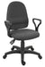 Teknik Ergo Twin Black Fabric Operator chair with pronounced lumbar support and a sturdy nylon base. With Standard armrests