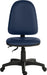 Teknik Ergo Twin PU Blue Operator chair floating or fixed permanent contact backrest sturdy nylon base Accepts optional arm rests