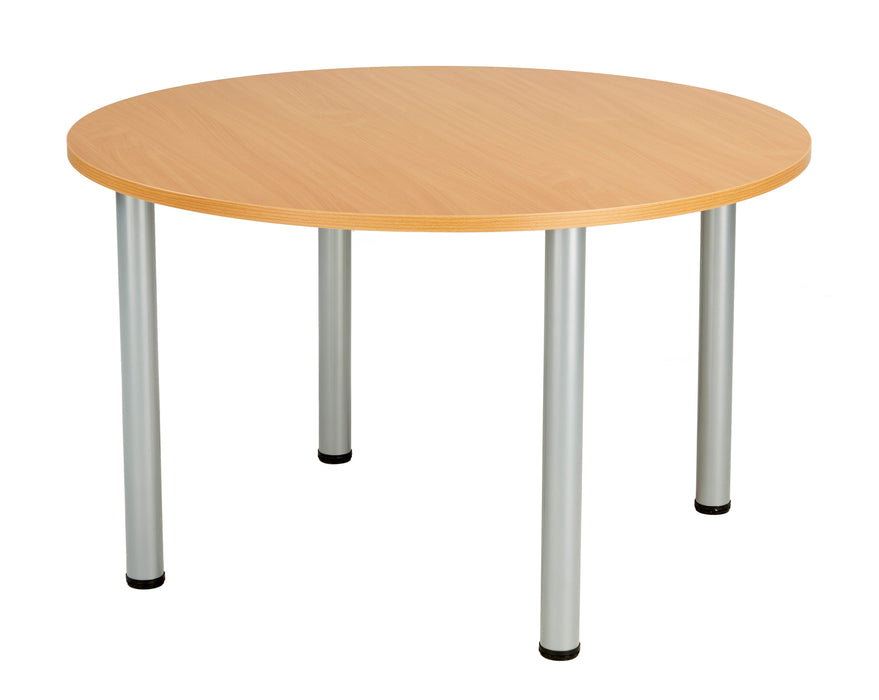 One Fraction Plus Circular Meeting Table 1200 Beech