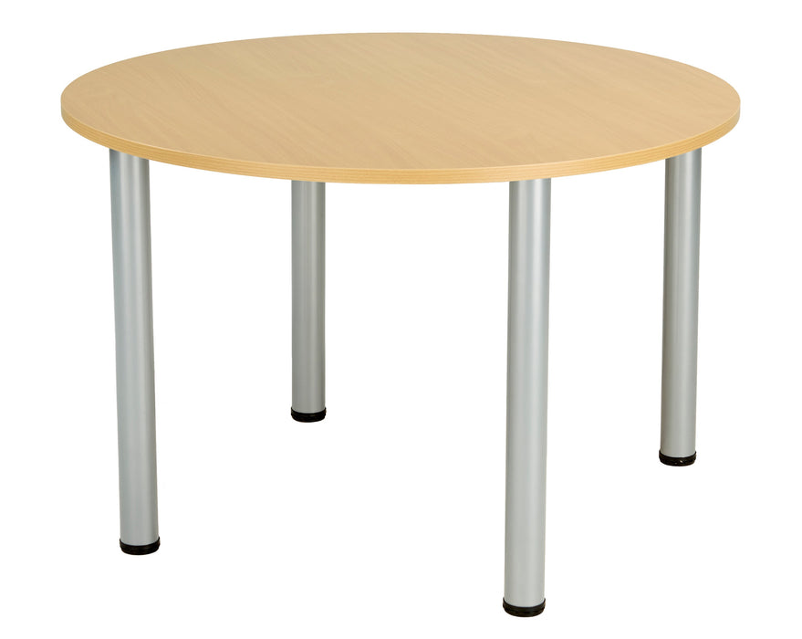 One Fraction Plus Circular Meeting Table 1000 Nova Oak