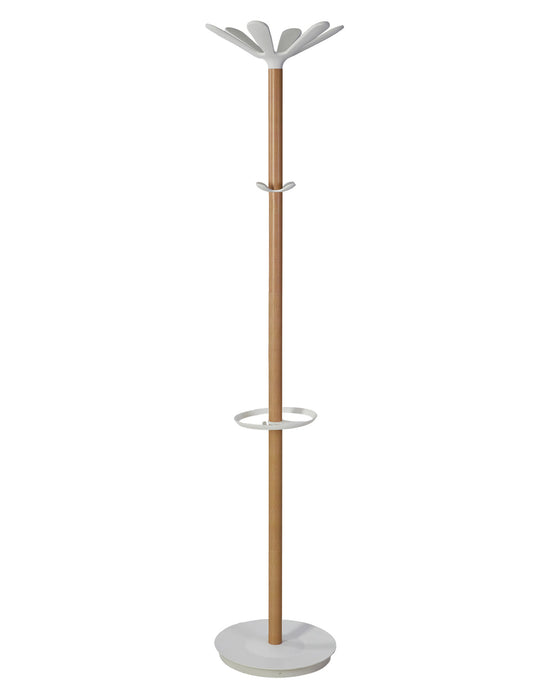 Wooden Beech And White Coatstand Default Title