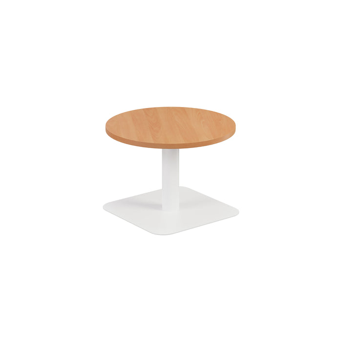 Contract Low Table Beech With White Leg 600Mm