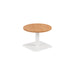 Contract Low Table Beech With White Leg 600Mm