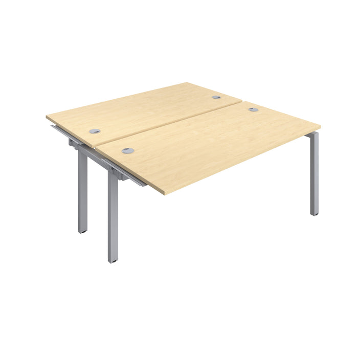 Telescopic 2 Person Maple Bench Extension With Cable Port 1200 X 600 White