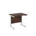 Single Upright Dark Walnut Rectangular Desk 800 X 600 White