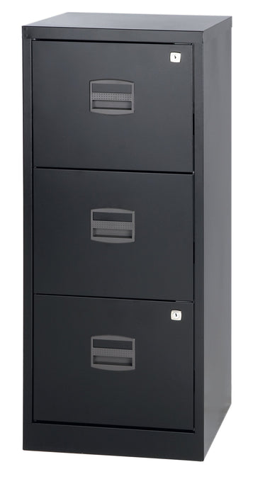 Bisley A4 Personal And Home 3 Drawer Filer Black