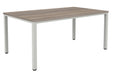 Fraction Infinity Meeting Table 160 X 80 Grey Oak Silver Legs