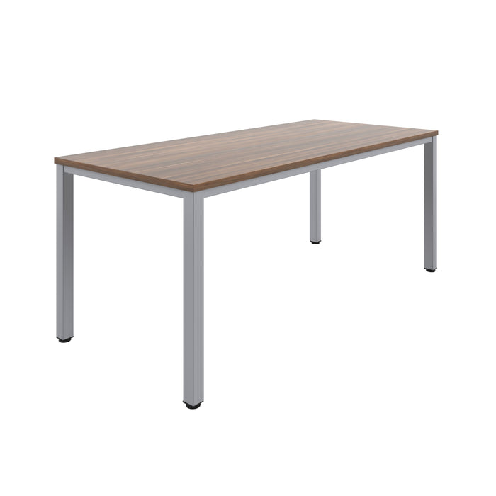 Fraction Infinity Meeting Table 180 X 80 Dark Walnut Silver Legs