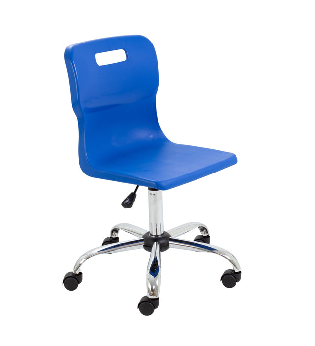 Titan Swivel Senior Chair Blue Castors