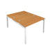 Telescopic 2 Person Nova Oak Bench With Cable Port 1200 X 600 Silver