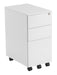 Talos Steel Pedestal Slimline 3 Drawer Silver  