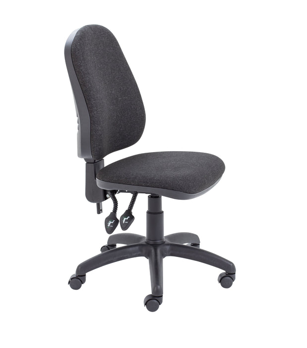 Calypso 2 High Back Operator Chair Charcoal No Arms