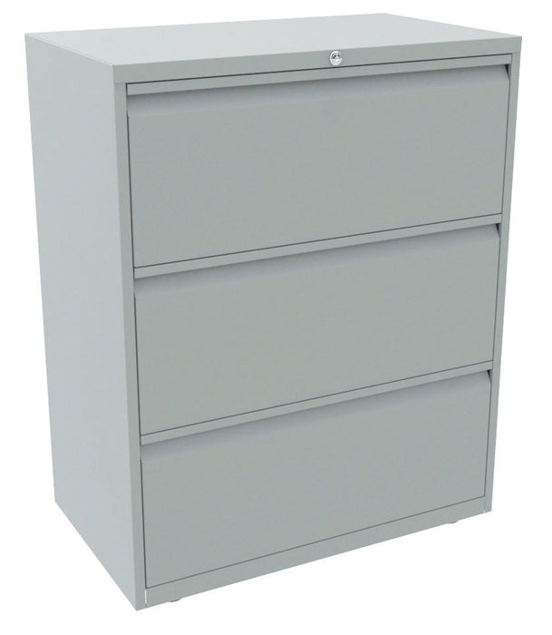 Bisley 3 Drawer Essentials Steel Side Filer Light Grey