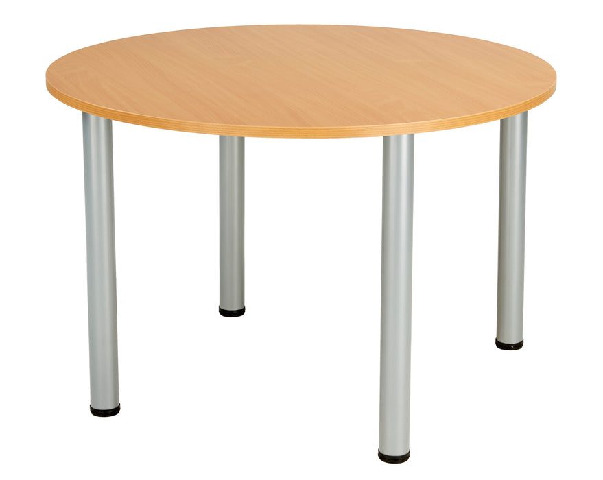 One Fraction Plus Circular Meeting Table 1000 Beech