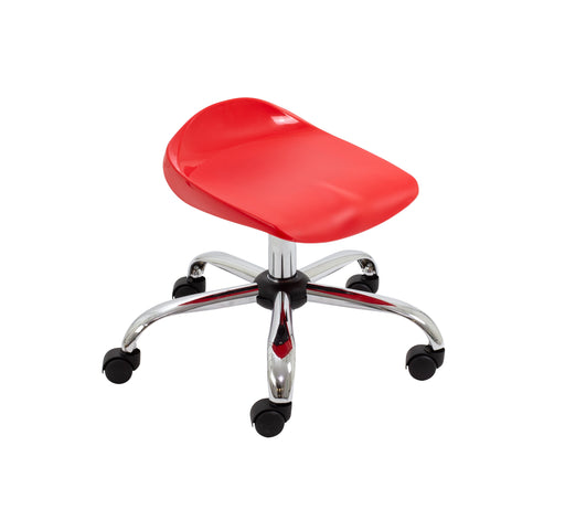 Titan Swivel Junior Stool Red Castors