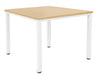 Fraction Infinity Meeting Table 140 X 140 Nova Oak White Legs