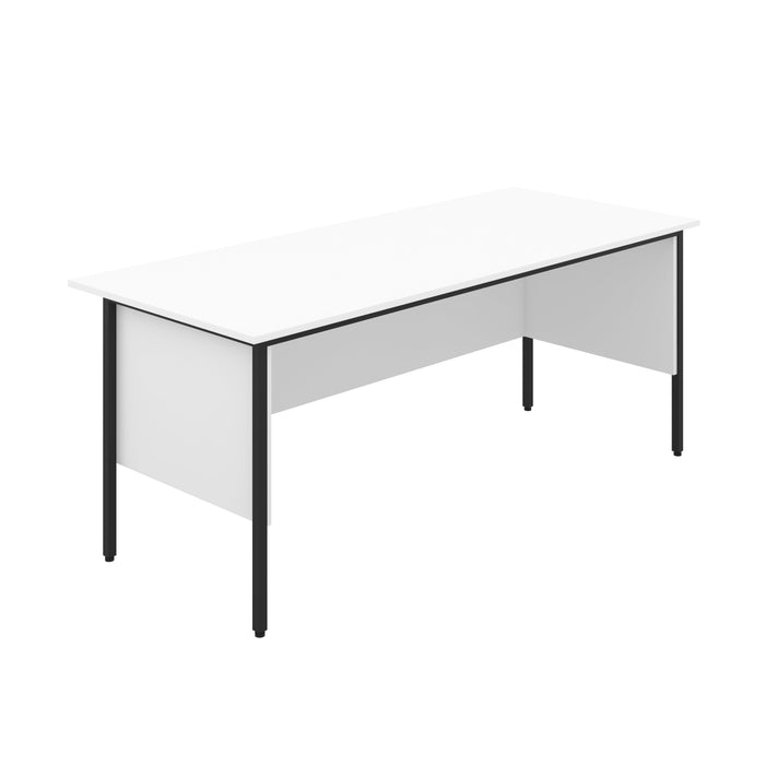 Eco 18 Rectangular Desk 1800 X 750 White With Black Frame