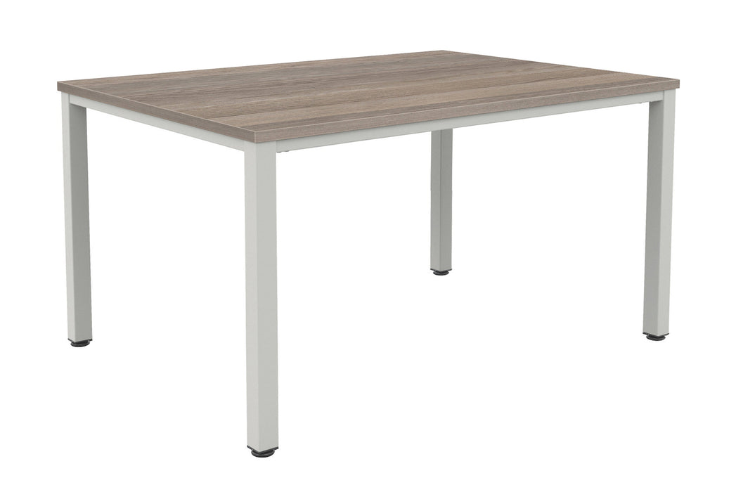 Fraction Infinity Meeting Table 140 X 80 Grey Oak Silver Legs