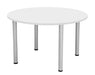 One Fraction Plus Circular Meeting Table 1200 White