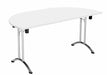 One Union D End Folding Table 1600 X 800 Chrome White