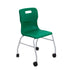 Titan Move 4 Leg Chair With Castors Green