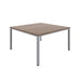 Fraction Infinity Meeting Table 140 X 140 Dark Walnut Silver Legs