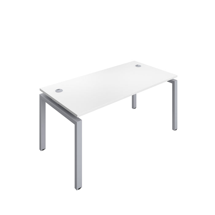 Telescopic 1 Person White Bench With Cable Port 1200 X 600 White