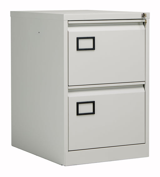 Bisley 2 Drawer Contract Steel Filing Cabinet Goose Grey