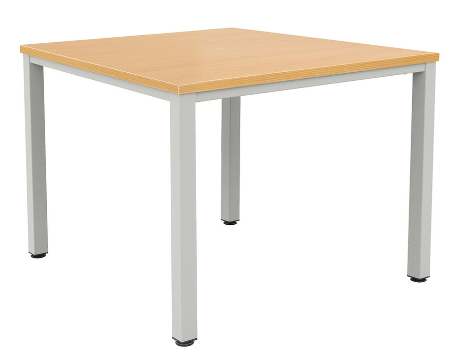 Fraction Infinity Meeting Table 140 X 140 Beech Silver Legs